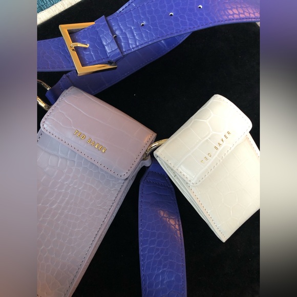 Ted Baker PURPLE Mask Pouch And Card Holder - Picture 3 of 7